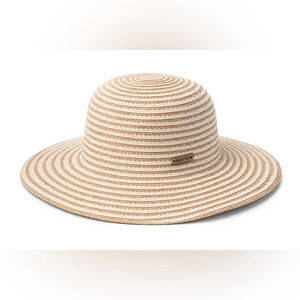 BARTS “Welda” Straw Sun Hat – Natural Beige Stripe